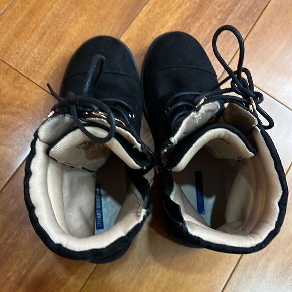 Stuart Weitzman Black faux Suede Combat Boots - Luge Lexy size 3 - Picture 7 of 9